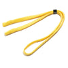 Yellow adjustable eyewear lanyard necklace with a black clip