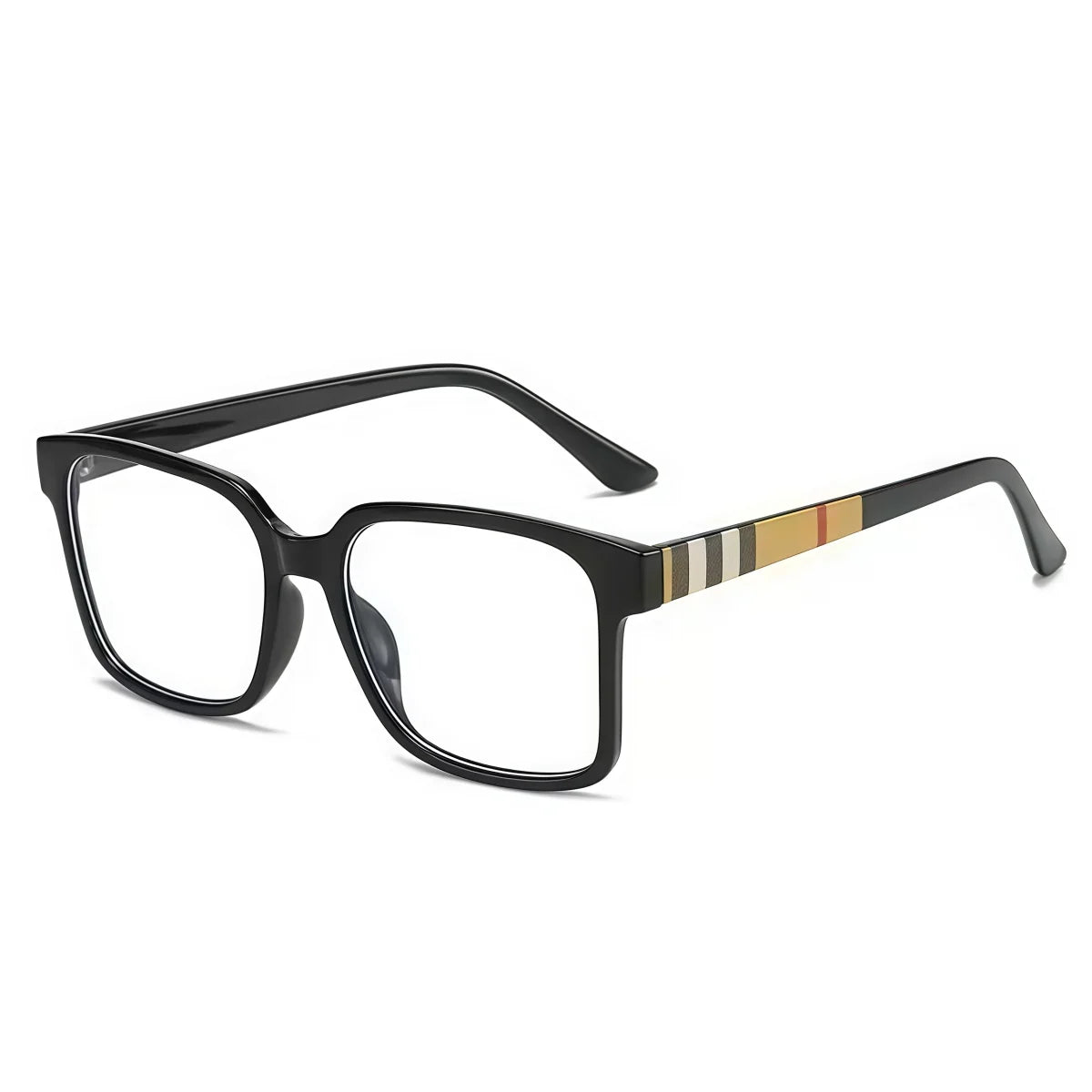 Lunettes de soleil noires rétro avec un motif écaille de tortue sur les branches