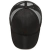 Black mesh sun visor cap for men with a structured brim and ventilated crown