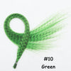 Un paquete de extensiones de cabello sintético verde, etiqueta #10 Verde