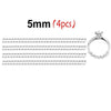 A set of five 5mm invisible ring sizer tools for jewelry making.