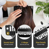 Close-up of black precision snap hair extensions for bangs showing sturdy steel U shape and fine details