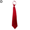 A solid red necktie displayed vertically against a white background.