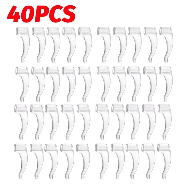 40 pieces of silicone anti-slip ear hooks for eyeglasses
