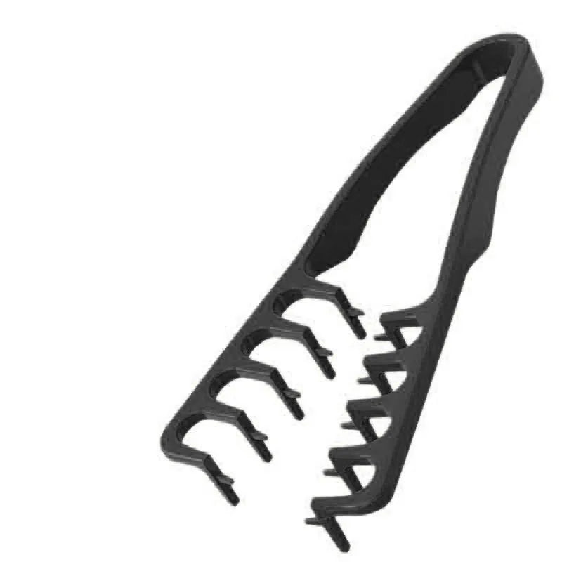 Black volume boosting detangling hair comb with multiple teeth