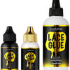 Drei Flaschen Luxfume Lace Glue Gel in 38ml und 150ml Größen