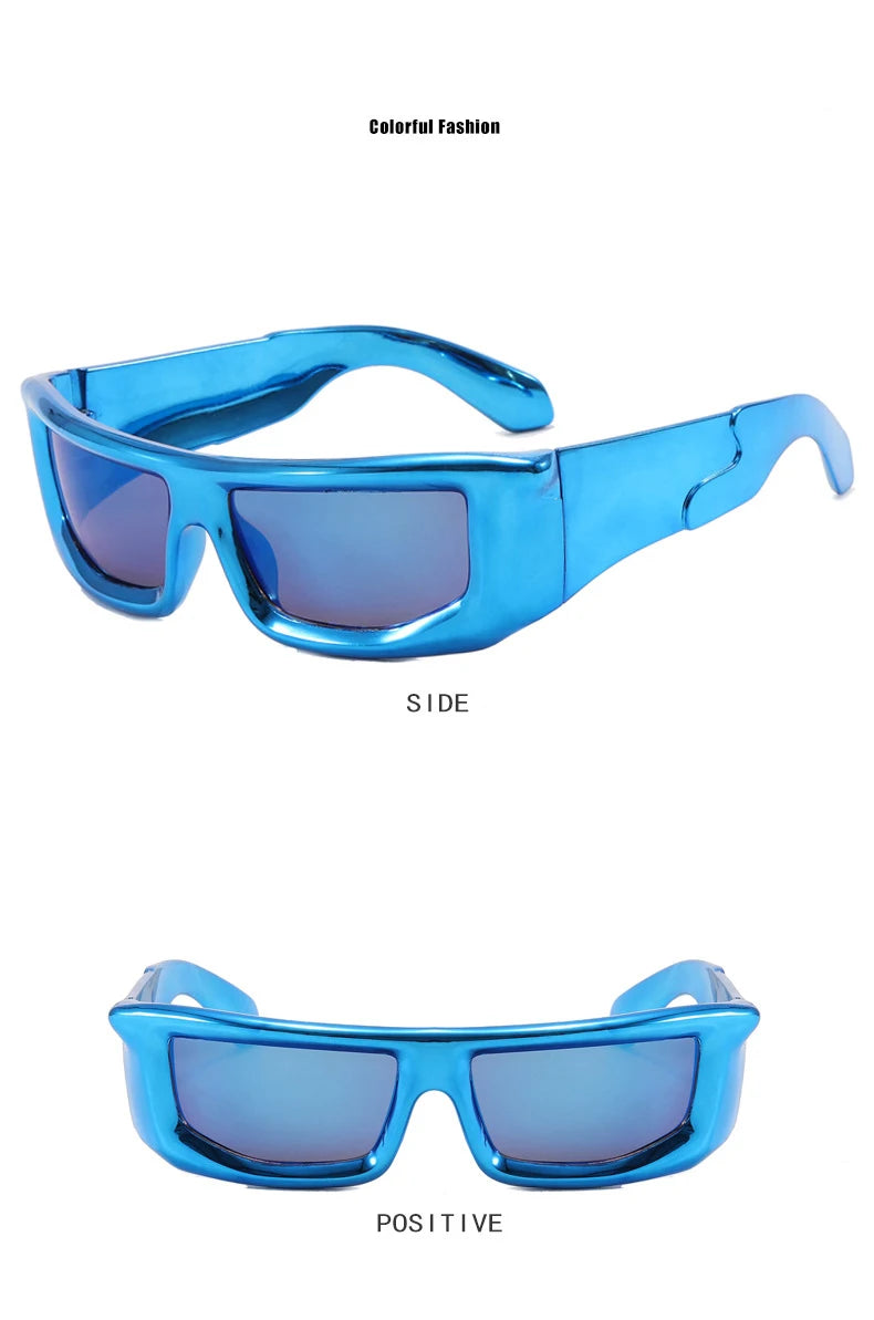 Y2K Metallic Rim Sunglasses