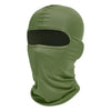 Olive green tactical full face balaclava with a cutout for the face