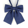 Navy blue bow tie ribbon set with a butterfly shape for students