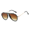 نظارات طيار قديمة بتدرج لوني بإطارات سوداء ولمسات ذهبية