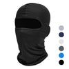Black all-in-one outdoor balaclava hood with a cutout for the face