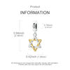Sterling silver star moon charm earring with a geometric design