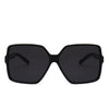 Black fashion oversized gradient sunglasses for women