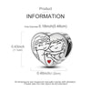 A sterling silver heart-shaped charm featuring two figures, displayed against a white background.