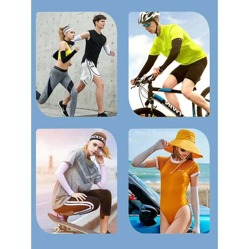 Mehrfachpack Armwärmer für Sport und Sonnenschutz bei Outdoor-Aktivitäten.