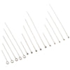 A set of silver stainless steel ball pins for DIY jewelry making