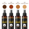 A set of four bottles of Verönni Lace Tint Spray in shades of brown: Dark Brown, Medium Brown, Light Brown, and Light Warm Br