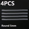 A set of four round 5mm invisible ring size adjusters.
