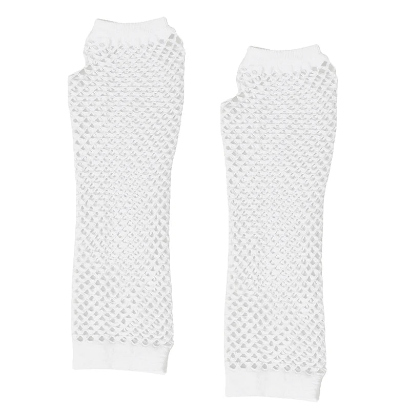Manguitos de red blanca para fiesta o disfraz