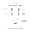 Sterling silver star moon charm bracelet with a chain and a pendant