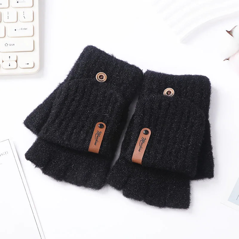 Stretchable Knitted Gloves for Writing and Typing