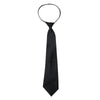 A black clip-on security tie with a thin necktie style collar.