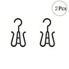 Two black multi-use wig and accessory hangers.