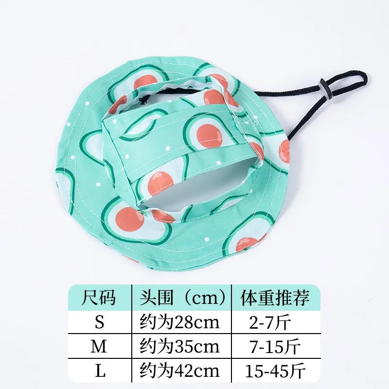 Casquette ajustable vert clair pour chiens et chats, tailles S, M et L
