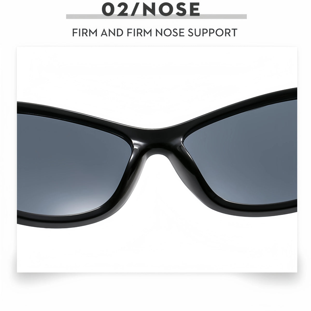Schwarze Sonnenbrille mit Schmetterlingsdetail, frontal dargestellt.