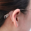 Silicone anti-slip ear hooks used to secure eyeglasses on the ear.