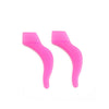 A pair of bright pink silicone ear hooks designed for eyeglasses and active use.