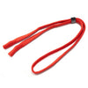 Orange adjustable eyewear lanyard necklace with a black clasp