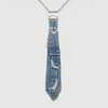 Y2K Distressed Denim Neck Tie with Press Buckle