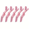 A set of pink professional multifunctional hair sectioning clips.