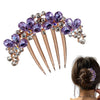 Braut-Strang aus Diamanten mit violetten und klaren Steinen, zum Haarschmuck.