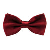 Nœud papillon en satin bordeaux foncé pour hommes ou filles.