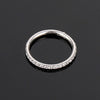 Silber-Edelstahl-Hörig und Clicker-Nostpiercing-Set mit kleinen Diamantsteinen.