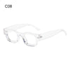 Clear plastic vintage butterfly wrap style sunglasses with clear frames