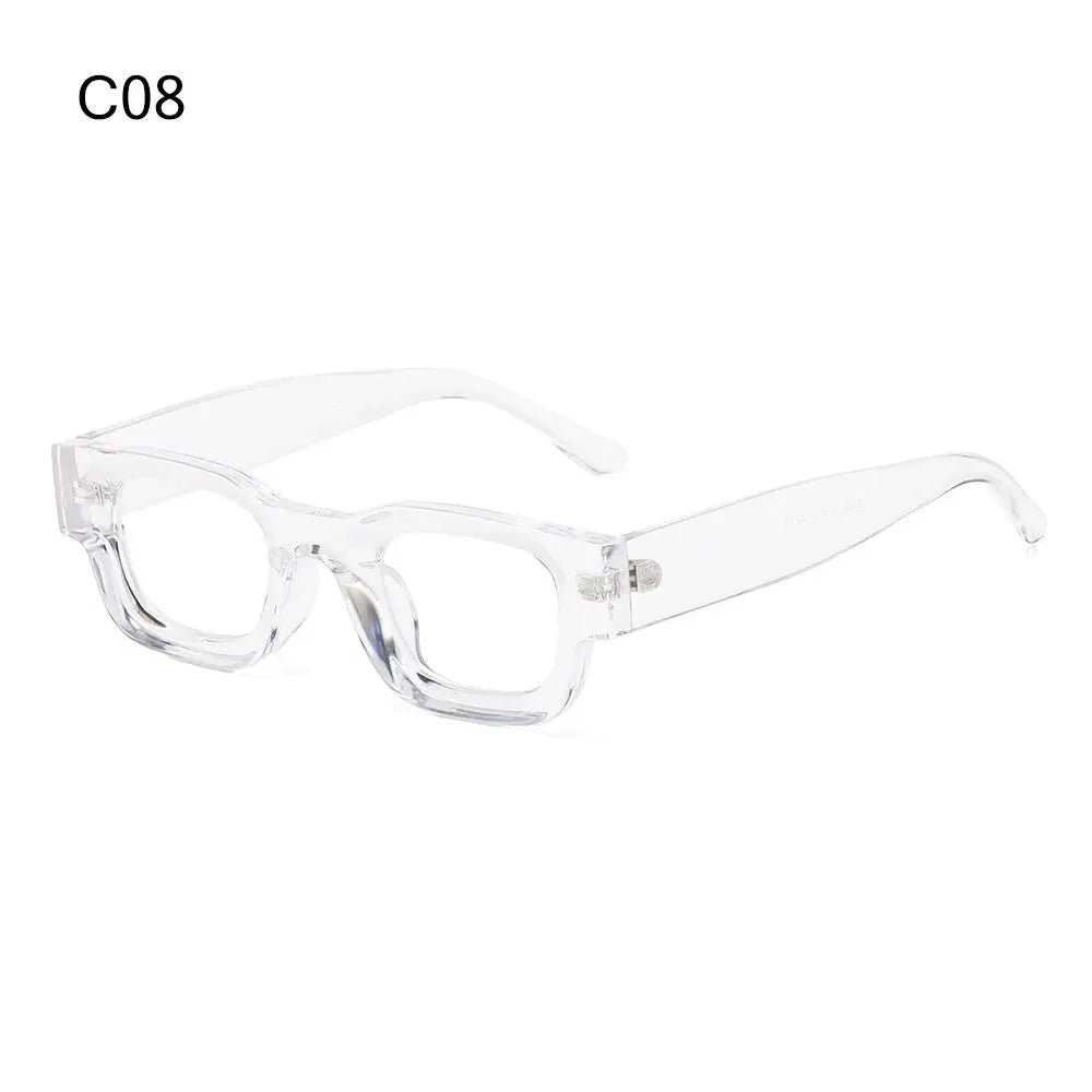 Clear plastic vintage butterfly wrap style sunglasses with clear frames