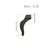 Black silicone anti-slip ear hooks for eyeglasses, shown in a profile view.