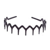 Black zigzag headband hair comb used for face concealment