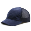 Navy blue mesh sun visor cap shown from the side.