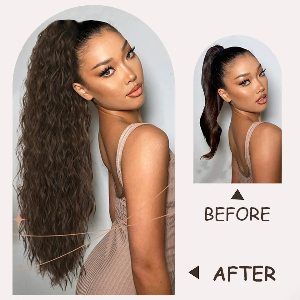 36 Inch Synthetic Drawstring Hair Extensions