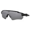 Gray polarized cycling sunglasses with a black TR-90 frame