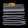 A set of mixed invisible ring sizer tools, consisting of multiple clear plastic rings.