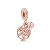 Rose gold cherry blossom charm pendant featuring a delicate flower design.
