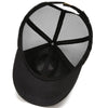 Black mesh sun visor cap with a vented design and a solid black brim.