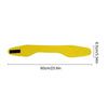 Yellow adjustable swimming headband with a black accent, measuring 8.5cm thick and 60cm long.