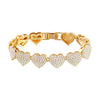 Iced Out Rhinestone Cuban Chain Bracelets