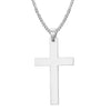 Silberner Edelstahlkreuz-Anhänger mit Kette